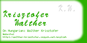 krisztofer walther business card